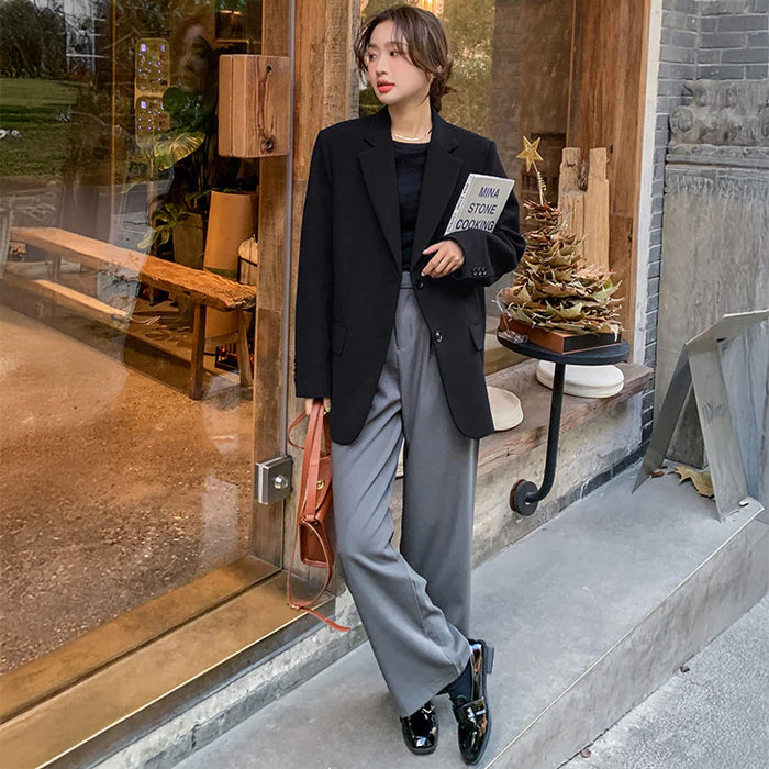 オーバーサイズブラックジャケット