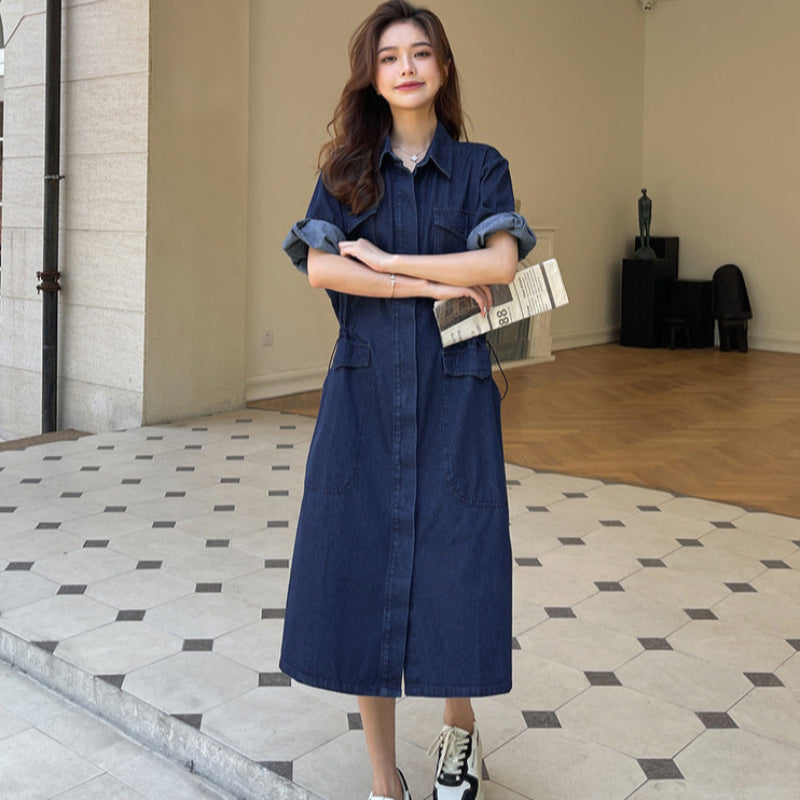 ワークデザインデニムワンピース