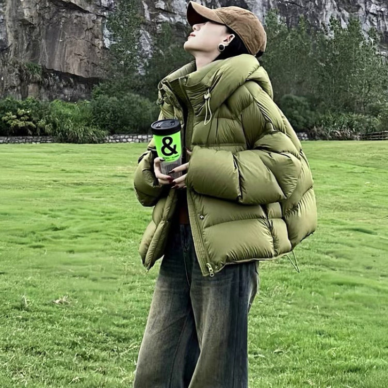 フード付きボリュームダウンジャケット(4colors)