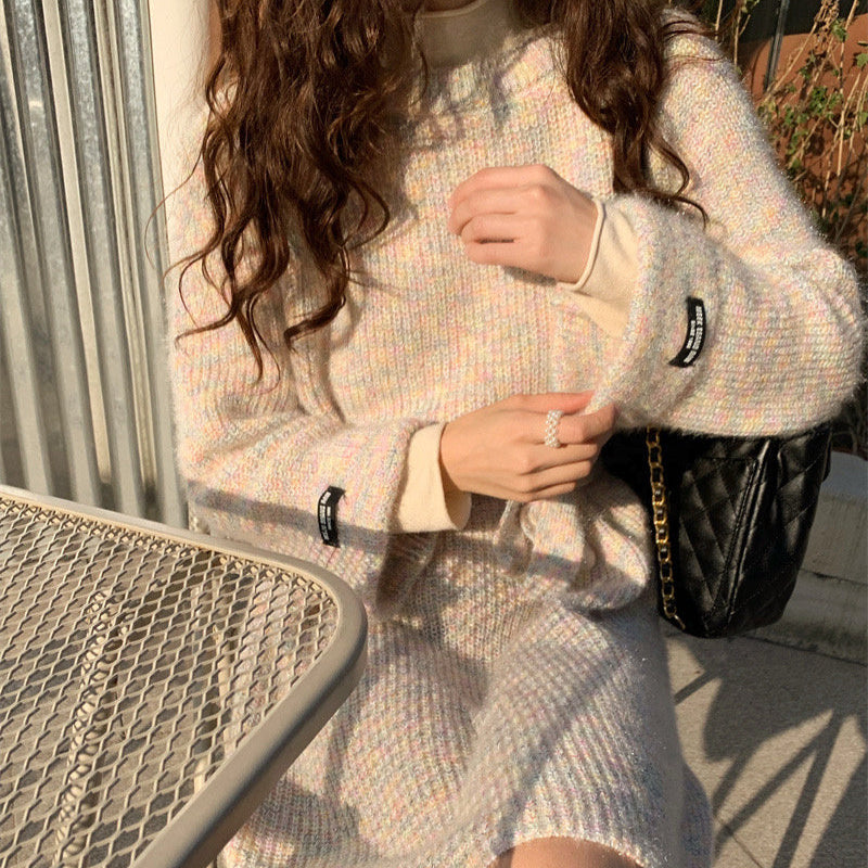 ミックスモヘアショート丈ワンピース(3colors)