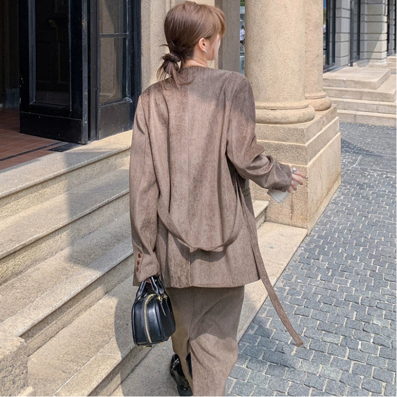 スカートスーツセットアップ(2colors)