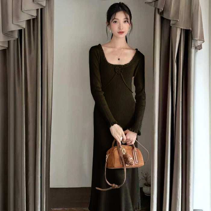 フリルニットワンピース(5colors)