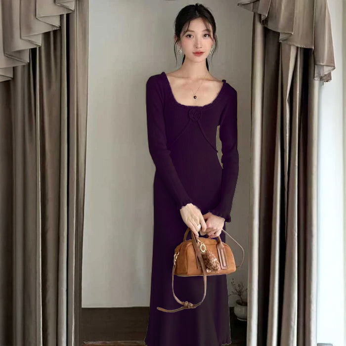 フリルニットワンピース(5colors)