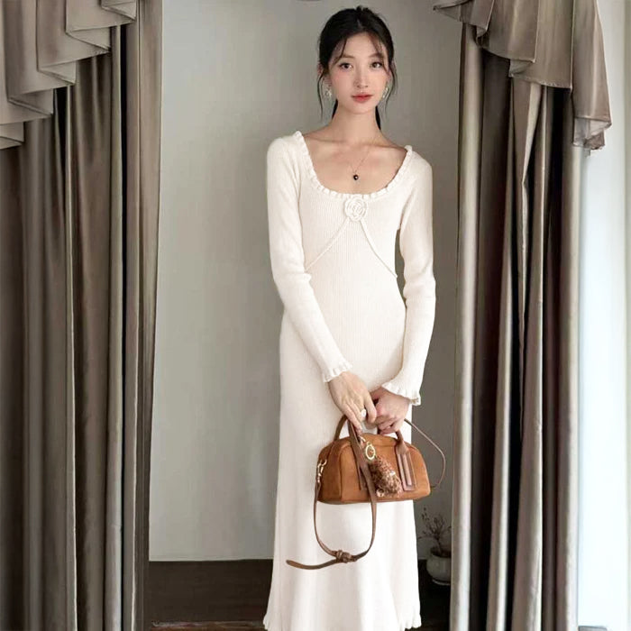 フリルニットワンピース(5colors)