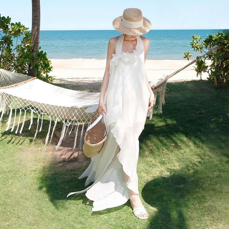 アシンメトリーホルターネックワンピース(3colors)