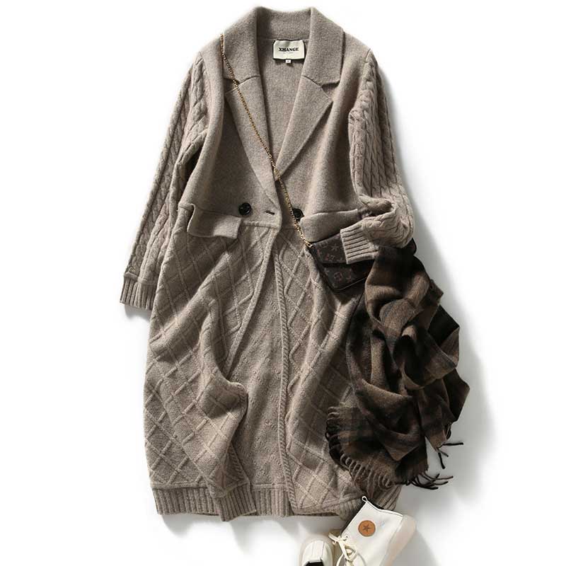 ニットロングカーディガン