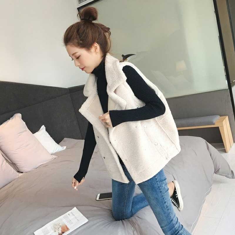 ビッグラペルボアベスト(2colors)