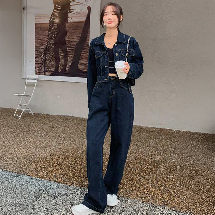 バックスタイルコンシャスデニムセットアップ