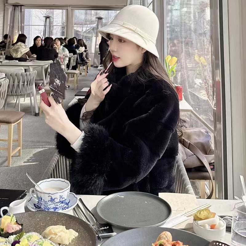 ファーショートケープコート(2colors)