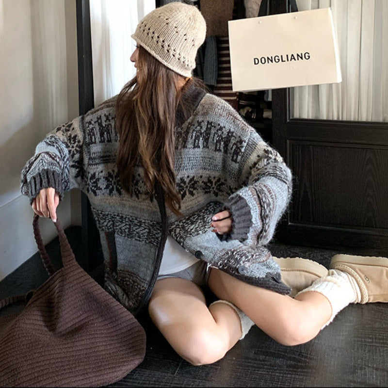 ノルディックカシミヤブレンドカーディガン