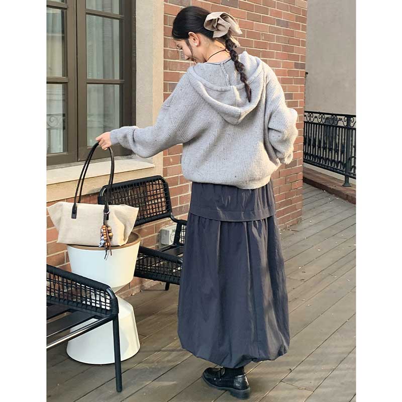 バルーンシルエットマキシスカート(4colors)