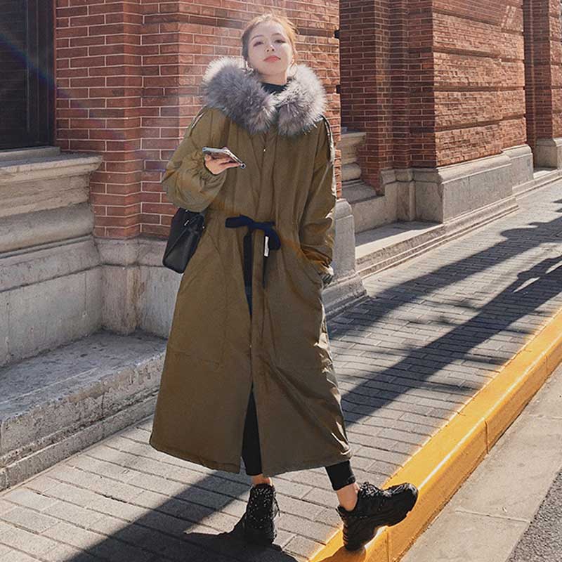 ファーフーデッドロングコート(3colors)