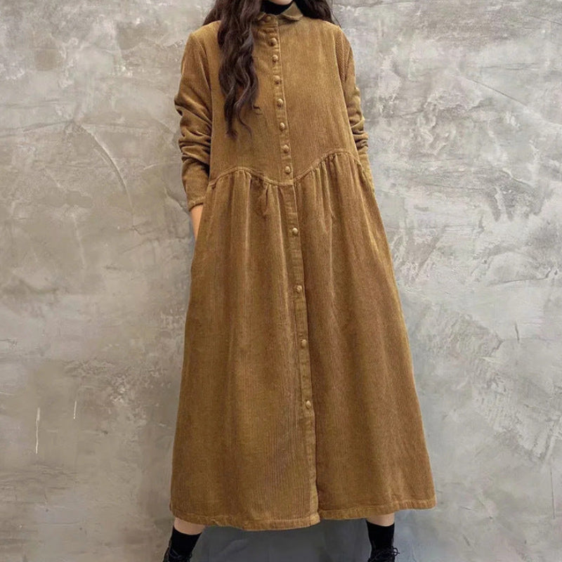 コーデュロイシャツワンピース(4colors)