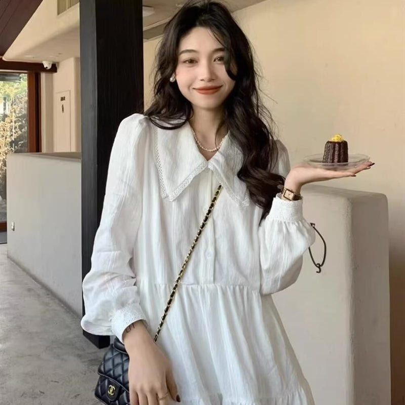 ビッグカラーティアードワンピース