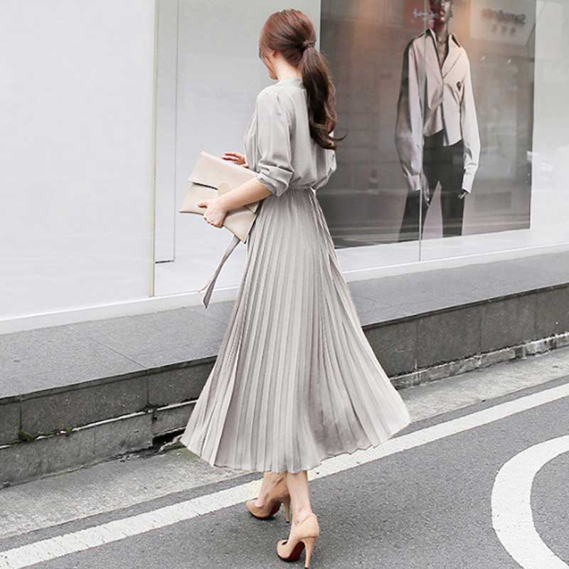 ウエストマークプリーツワンピース(4colors)