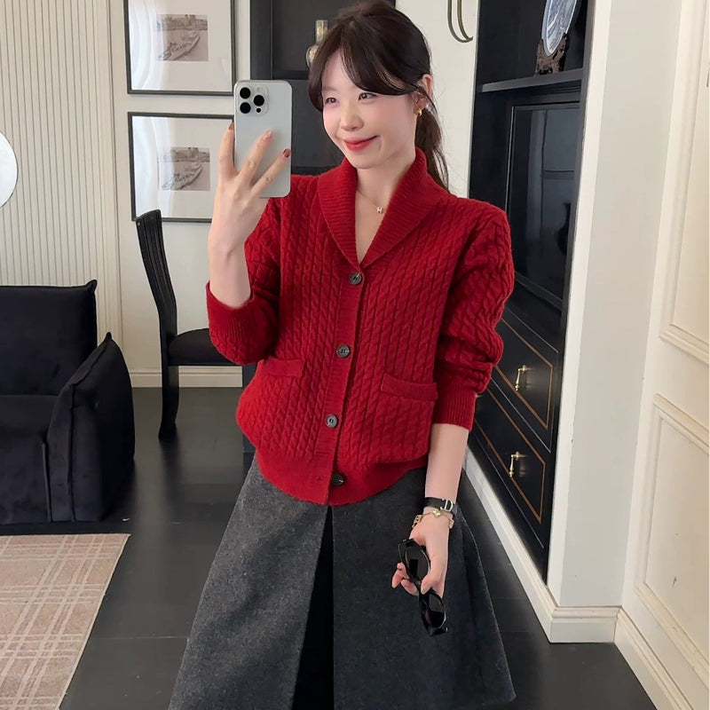 ケーブルニットカーディガン(4colors)