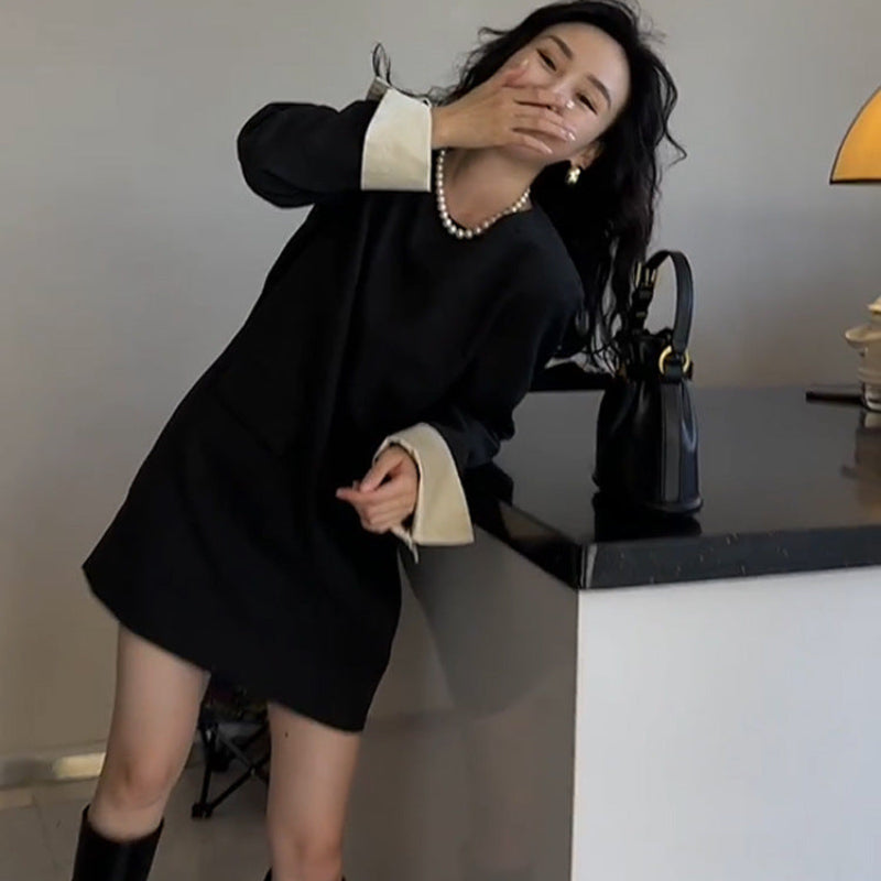 カフスデザインミニワンピース