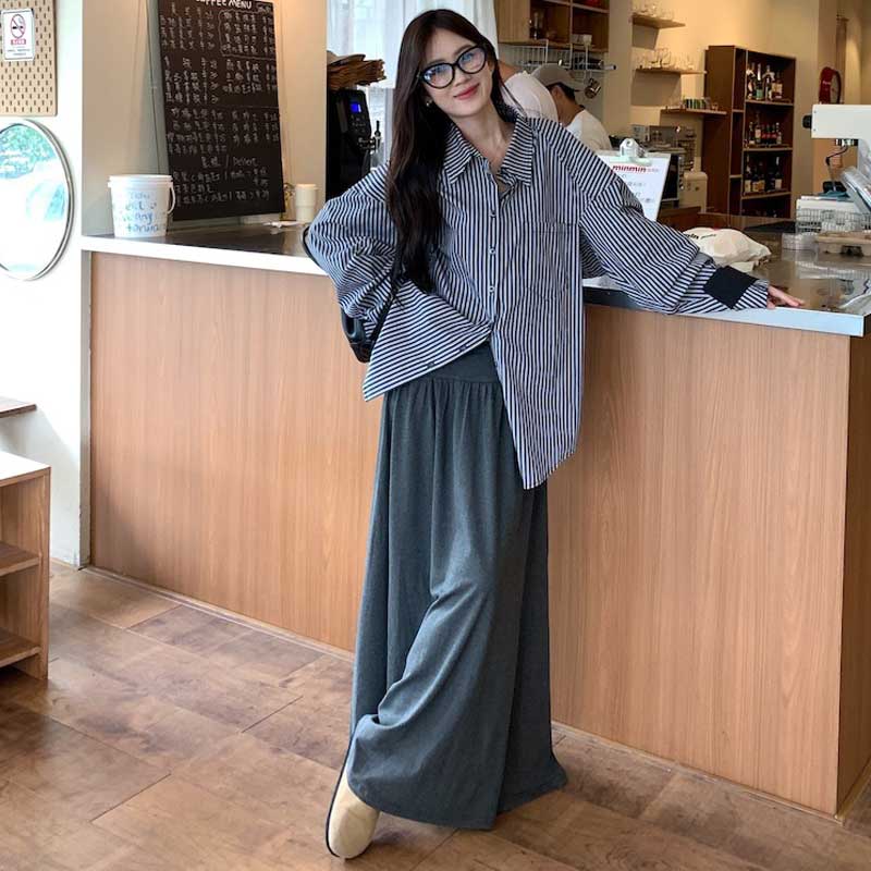 マニッシュストライプオーバーサイズシャツ