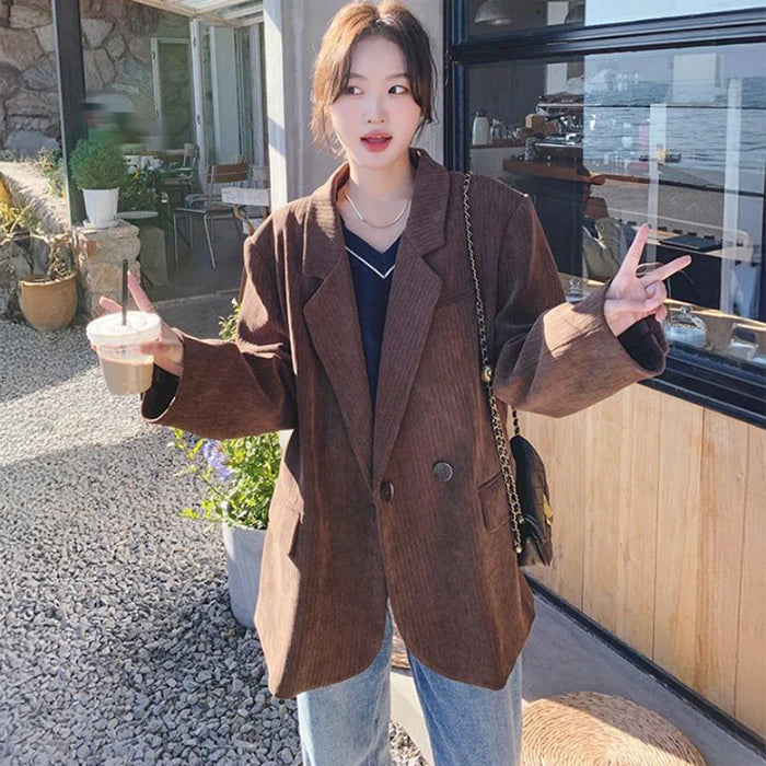 コーデュロイブラウンジャケット