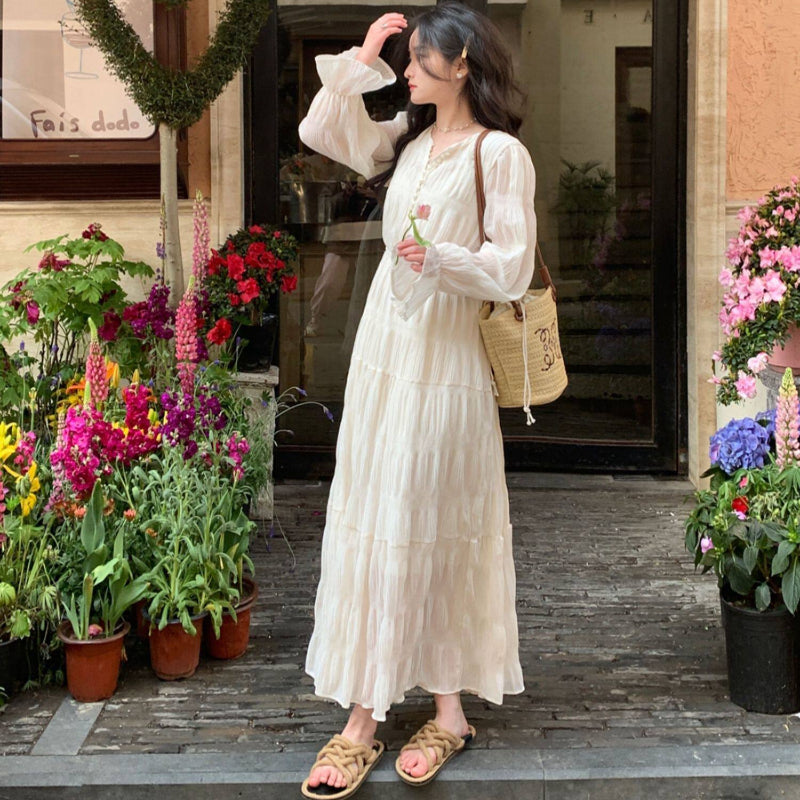 シフォンティアードワンピース