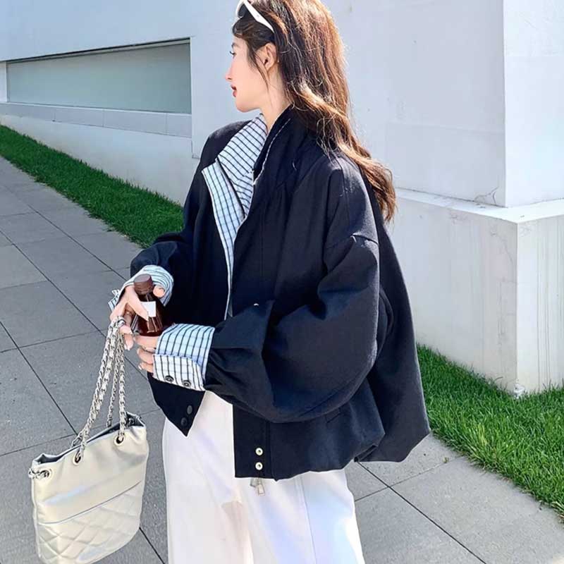 ダブルカラードルマンジャケット