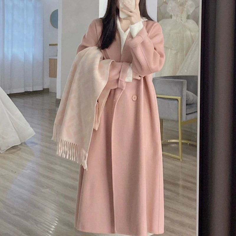 ウールブレンドロングコート(6colors)