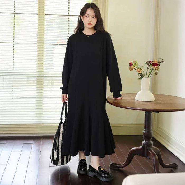 Alexander McQueen ブラック マーメイドラインワンピース S ブラックマーメイドラインワンピース（黒）秋/冬 シンプルで着回し力抜群