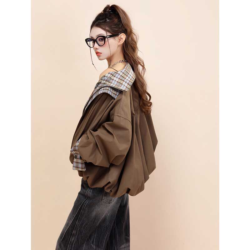 リバーシブルショート丈ブルゾン