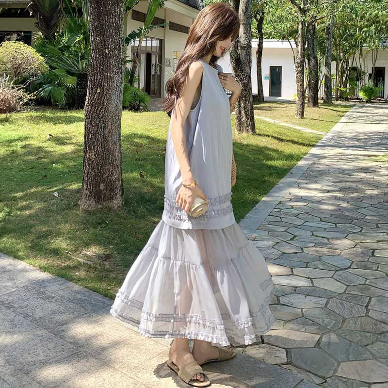 シアーティアードワンピース