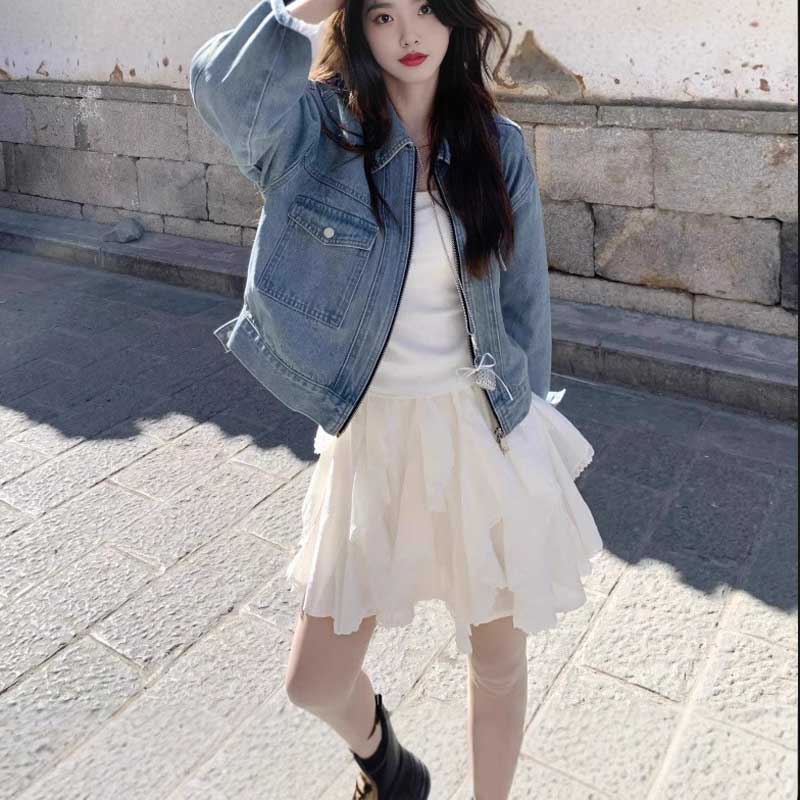 ジップアップデニムジャケット