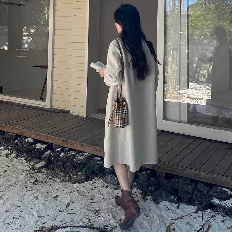 シンプルダブルボタンコート(5colors)