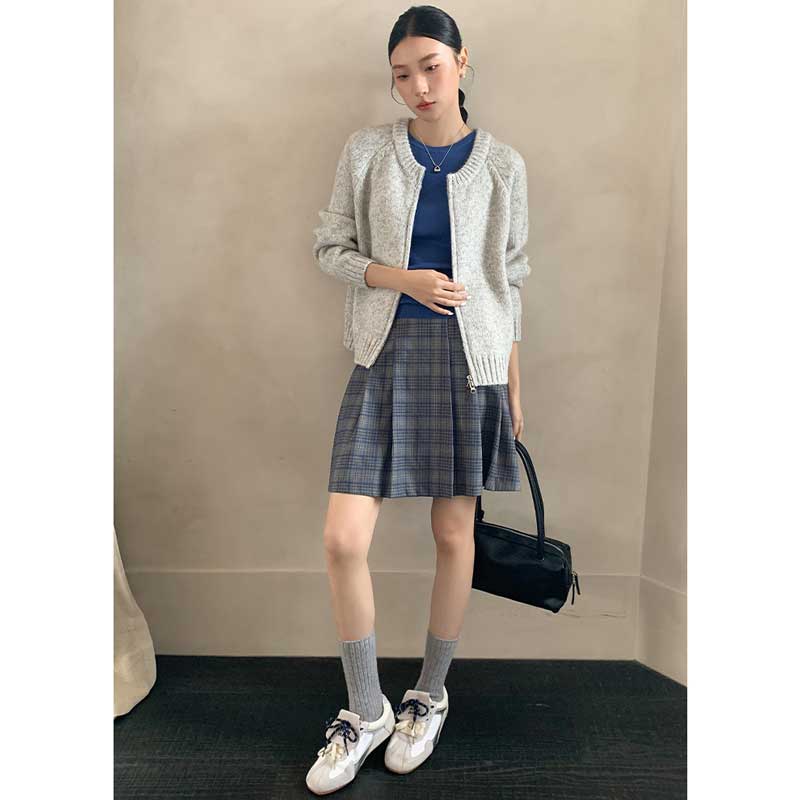 ラウンドネックニットカーディガン(4colors)