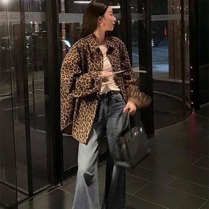 レオパードオーバーサイズシャツ