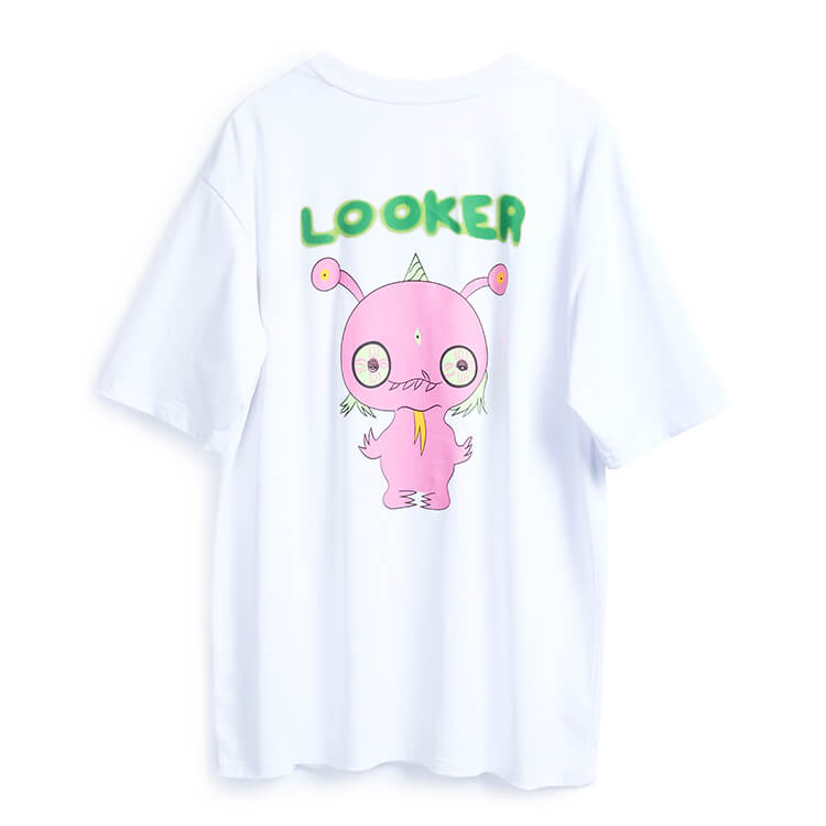 バックプリントオーバーTシャツ×ラップ風プリーツナロースカート【上下別売り可】