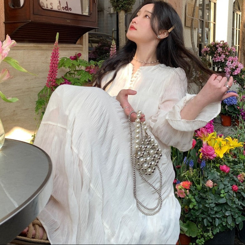 シフォンティアードワンピース