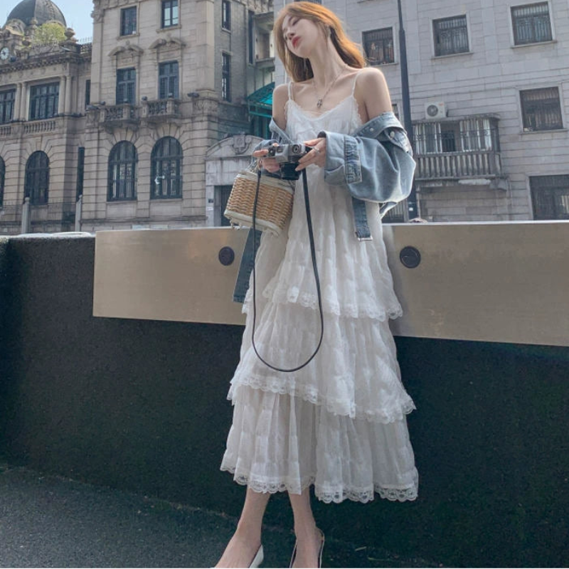 フリルティアードキャミソールワンピース(3colors)