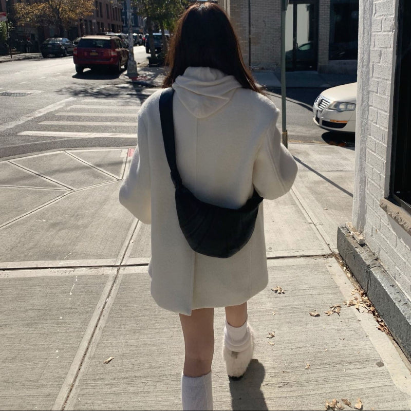 ウールブレンドハーフコート(3colors)