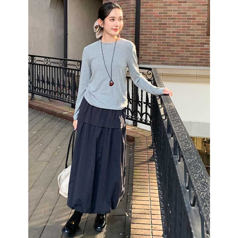 バルーンシルエットマキシスカート(4colors)