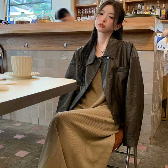 ヴィンテージライクレザージャケット