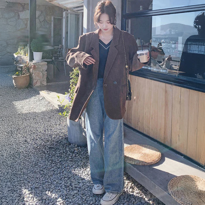 コーデュロイブラウンジャケット