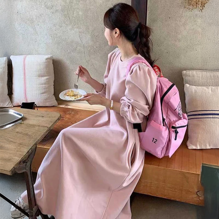 ボリューム袖Aラインワンピース(3colors)