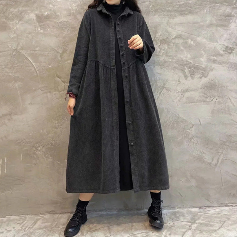 コーデュロイシャツワンピース(4colors)