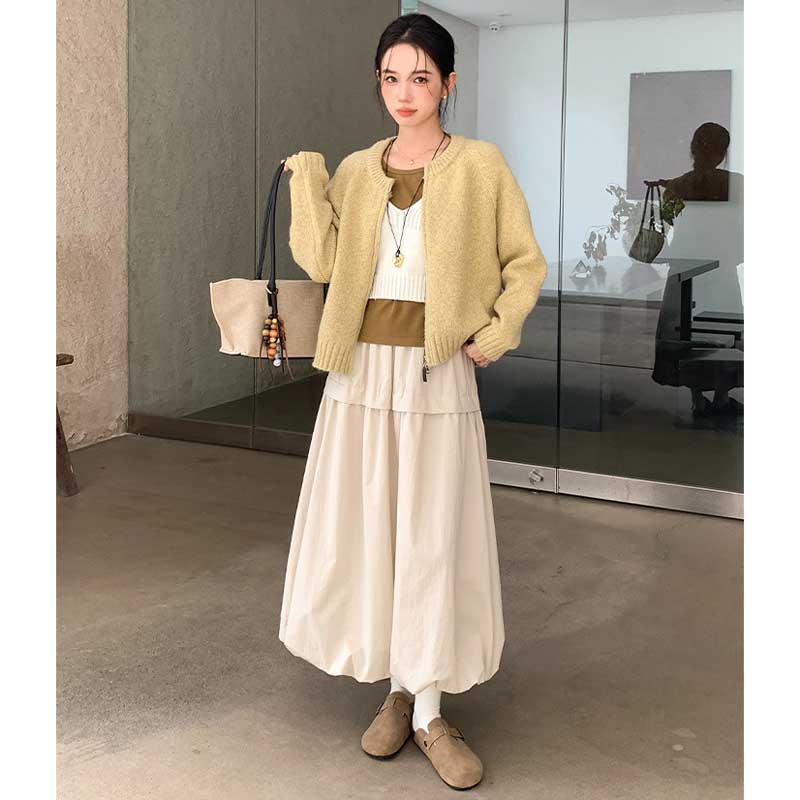 バルーンシルエットマキシスカート(4colors)