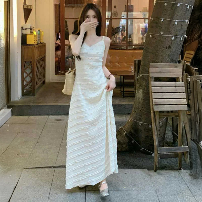 フリンジボーダーキャミワンピース(2colors)