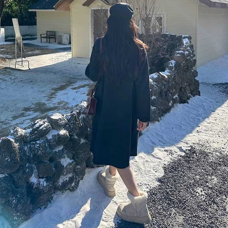 シンプルダブルボタンコート(5colors)