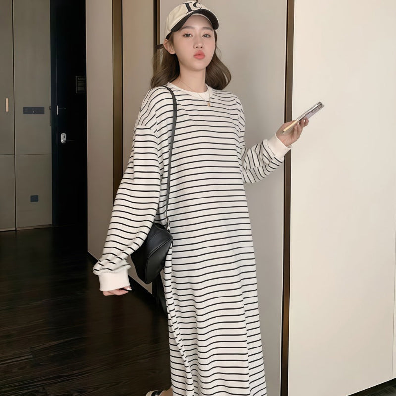 フリンジデザインボーダーワンピース