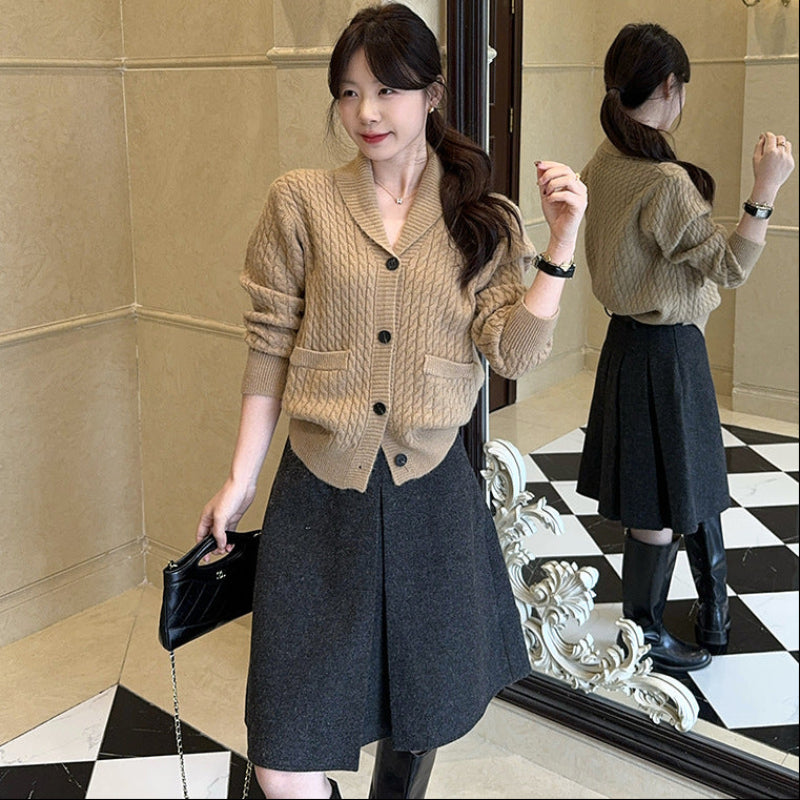 ケーブルニットカーディガン(4colors)