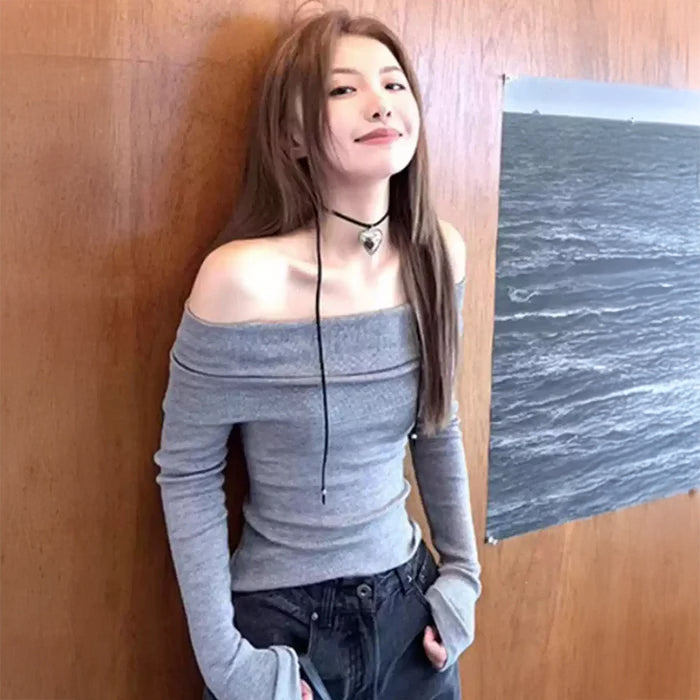 フレンチオフショルダートップス(4colors)