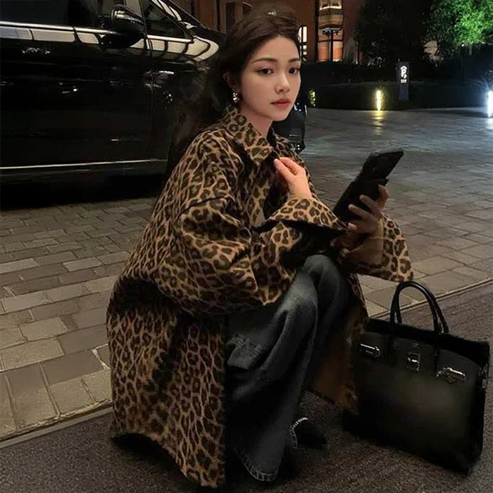 レオパードオーバーサイズシャツ