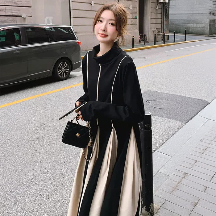 ツートンボリュームスカートワンピース